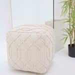 Contemporary living room pouf, multifunctional foot stool and pouf seat by Ramsha Home UAE