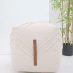 Natural Color Decorative Pouf - PF-172 (40x40x40cm)