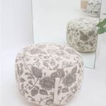 Modern and stylish pouf from Ramsha Home UAE, usable as a pouf seat, foot stool, or foot rest.