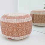 Comfortable modern pouf from Ramsha Home UAE, perfect as a foot stool, pouf seat, or foot rest for stylish homes.