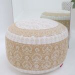 Modern pouf and foot stool from Ramsha Home UAE, versatile as a pouf seat and foot rest for stylish interiors.