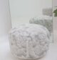 Elegant modern pouf seat and foot rest from Ramsha Home UAE, used as a stylish pouf stool for comfort and décor.