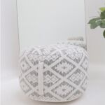 Stylish pouf seat and modern foot stool from Ramsha Home UAE, ideal as a pouf and foot rest for home décor.