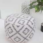 Contemporary pouf seat and foot stool, perfect as a modern foot rest for stylish homes in UAE.