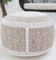Chic modern pouf designed as a comfortable foot stool, pouf seat, and foot rest for homes in UAE.