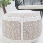 Chic modern pouf designed as a comfortable foot stool, pouf seat, and foot rest for homes in UAE.