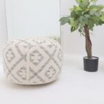 Modern pouf foot stool and pouf seat designed for comfort as a stylish foot rest in UAE homes.