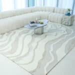 Full view of multicolor handmade area rug HTWV-127 made with wool, viscose, and cotton