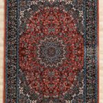 Machine-made rug with modern patterns, soft texture, and long-lasting durability for home décor.