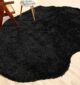Handmade wool rug with soft white fur shag texture, adding warmth and luxury to living room or bedroom décor in Dubai and across UAE.