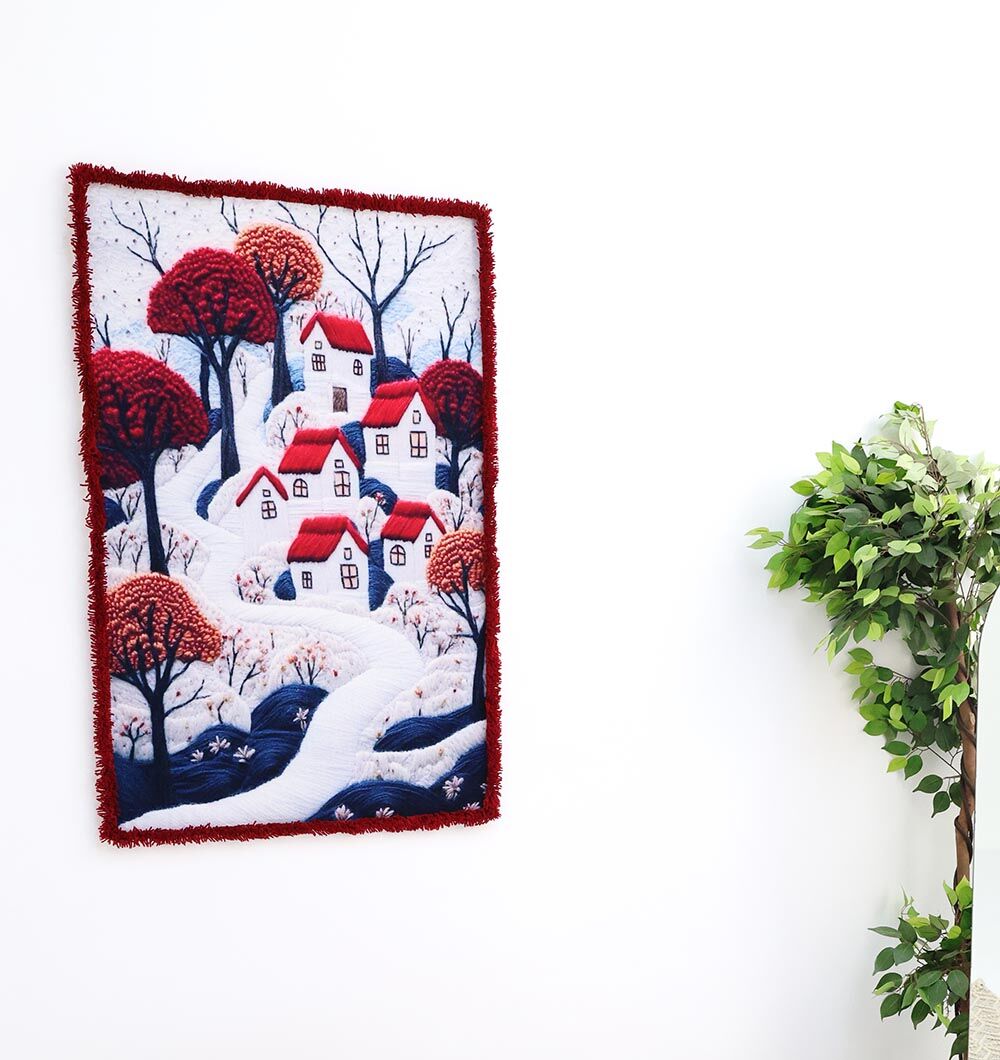 Snowfall Wall Hanging Decor Winter Wall Art Dubai and Home Wall Decor Snowfall wall hanging decor for cozy home wall decor, wall art Dubai, and outdoor wall hangings