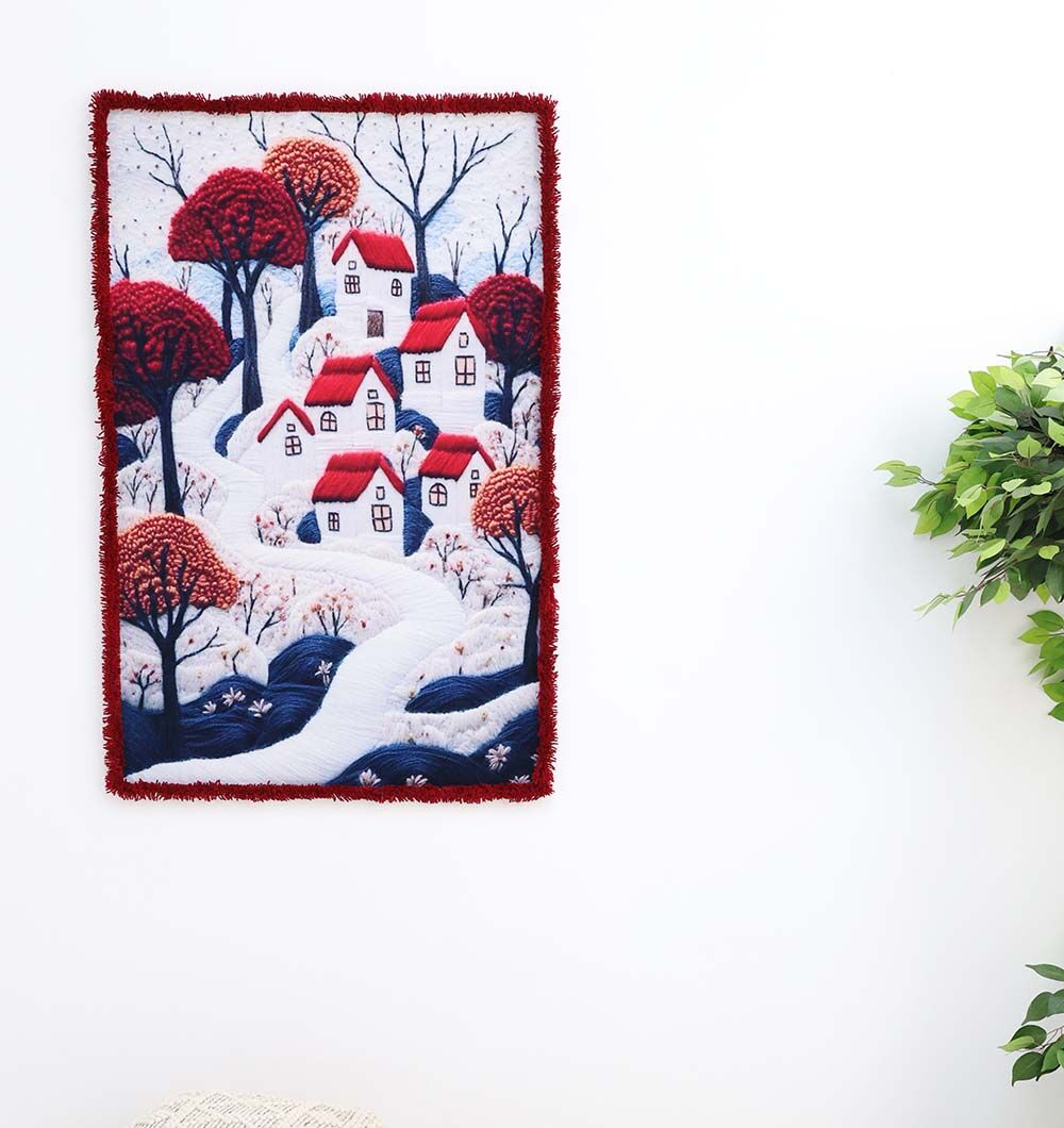 Snowfall Wall Hanging Decor Winter Wall Art Dubai and Home Wall Decor Snowfall wall hanging decor for cozy home wall decor, wall art Dubai, and outdoor wall hangings