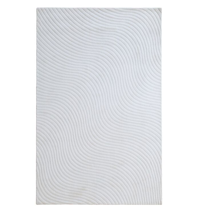 ⁦Rectangle White Color Novara Rug  - CMN 85 (200x300 cm)⁩ - الصورة ⁦5⁩