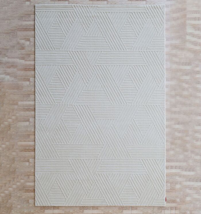 ⁦Off White Color Handmade Area Rug - LKH-013 (200x300 cm)⁩ - الصورة ⁦1⁩