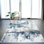 Elegant Turkish polyester rug, washable indoor and outdoor carpet, perfect for living room, bedroom rugs, and stylish homes across UAE.