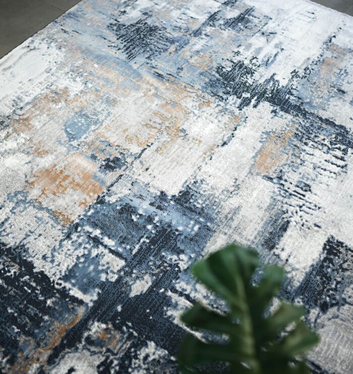 Elegant Turkish polyester rug, washable indoor and outdoor carpet, perfect for living room, bedroom rugs, and stylish homes across UAE.