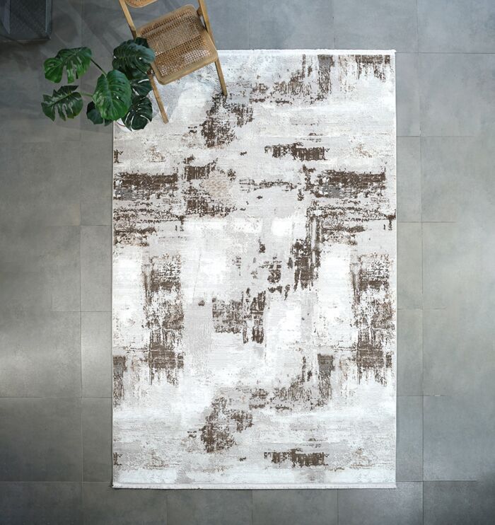 Stylish washable Turkish polyester rug, ideal for indoor and outdoor use, perfect as living room carpet, bedroom rugs, or home UAE décor.