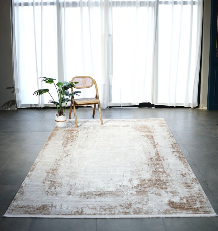 Modern Turkish polyester rug, washable and durable, ideal for indoor and outdoor spaces, perfect as living room carpet, bedroom rugs, and home décor in UAE.