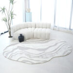 Handmade multicolor area rug HTWV-127 displayed in modern home setting