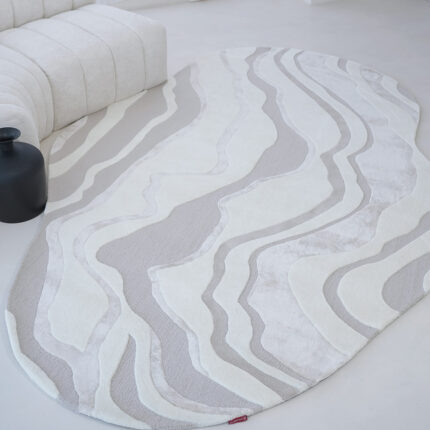 Full view of multicolor handmade area rug HTWV-127 made with wool, viscose, and cotton
