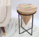 Modern Cone Accent Side Table – Solid Wood & Iron Base gh-002 - Image 3