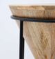 Modern Cone Accent Side Table – Solid Wood & Iron Base gh-002 - Image 2