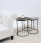 Set of 3 Modern Nesting Side Tables – Antique Brass Finish with Black Iron Base GH-070 - Image 5