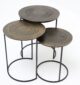 Set of 3 Modern Nesting Side Tables – Antique Brass Finish with Black Iron Base GH-070 - Image 2