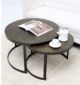 Modern Nesting Coffee Table Set – Round Wooden Top with Metal Frame GH-089 - Image 3