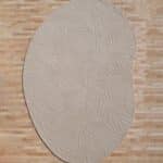 Off White Color Handmade Area Rug HTW 115 – 200x300 cm handwoven wool-cotton rug