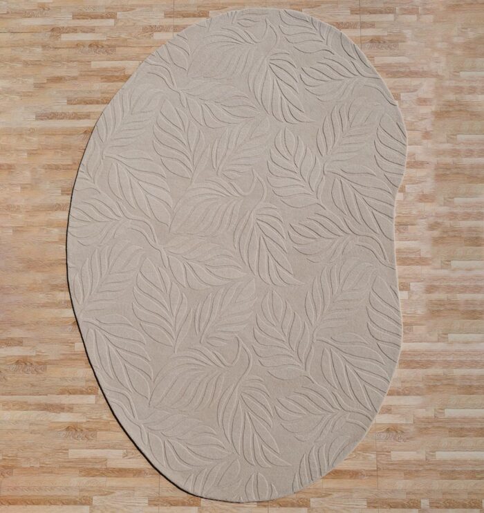 Off White Color Handmade Area Rug HTW 115 – 200x300 cm handwoven wool-cotton rug