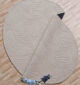 Top view of Off White Color Handmade Area Rug HTW 115 – 200x300 cm showing handwoven texture