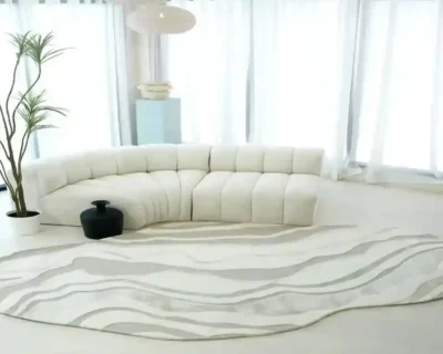 Beautiful rug in modern living room décor for stylish home inspiration