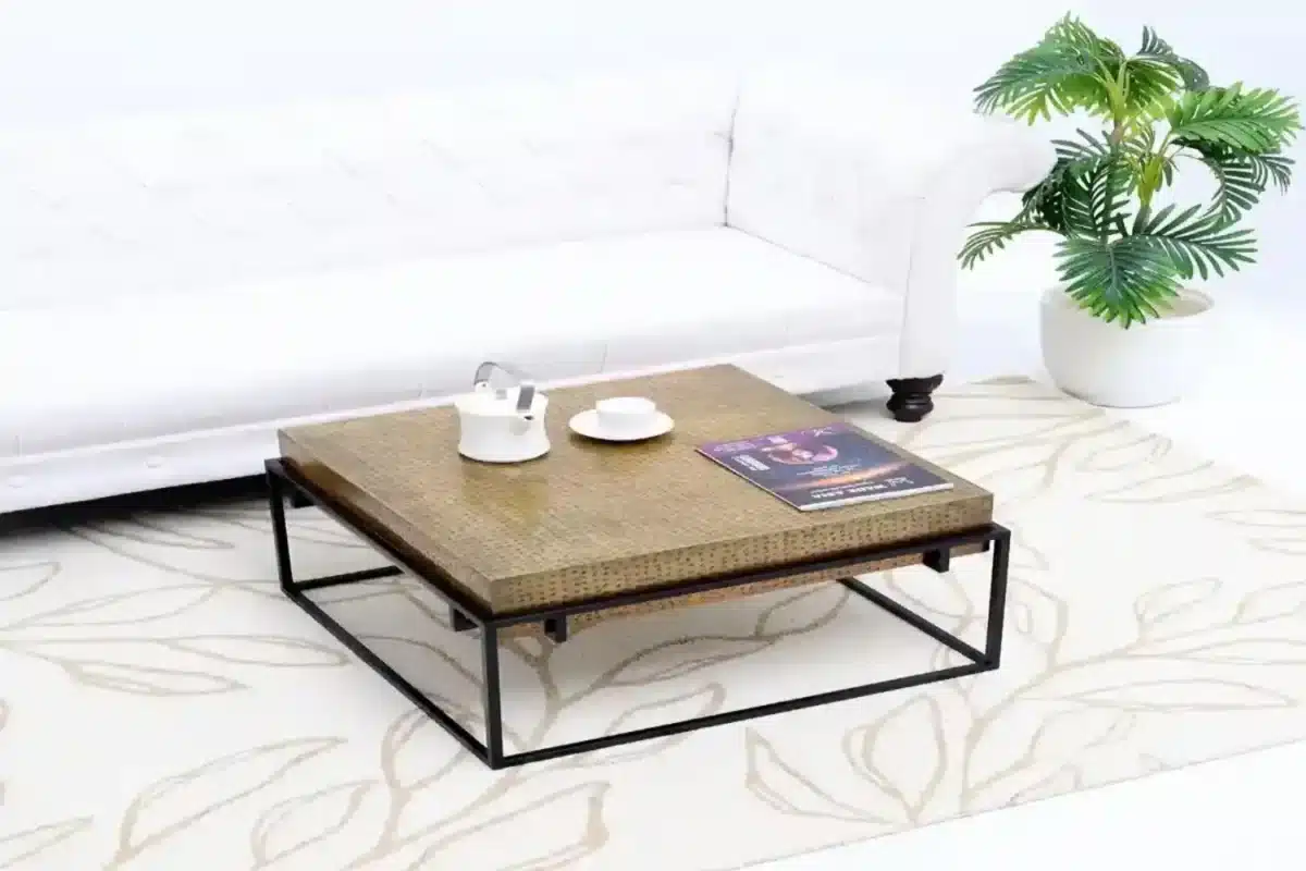 Rug under a table in modern villa home décor in Dubai