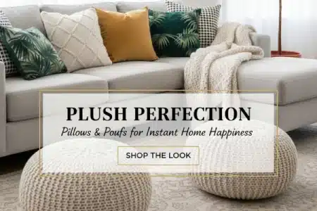 Shop Plush Pouf - By Ramsha Home