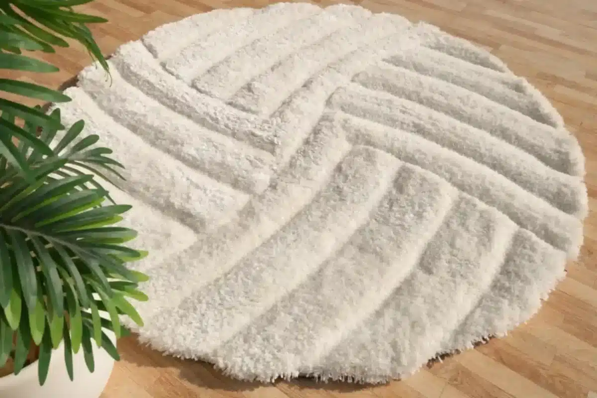 Cozy shaggy rug in a modern home décor setting