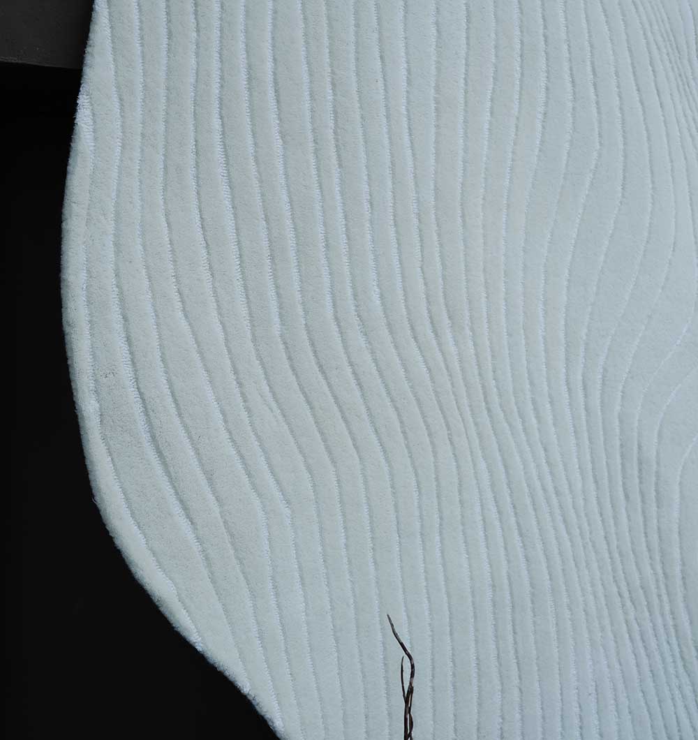 HTWV-101 Shape Area White Color Handmade Rug - HTWV 101 (200x300cm) - الصورة 3