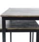 Modern Two-Tier Side Tables – Natural & Silver Powder Finish with Black Iron Base GH-078-A - Image 4
