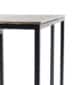 Modern Two-Tier Side Tables – Natural & Silver Powder Finish with Black Iron Base GH-078-A - Image 3