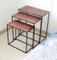 Modern Three-Tier Side Tables – Black Powder/Copper Finish with Black Iron Base GH-111-B