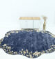 Navy Blue Viscose Shaped Handmade Carpet 200x300 – HTV-23