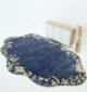 Navy Blue Viscose Shaped Handmade Carpet 200x300 – HTV-23 - الصورة 4