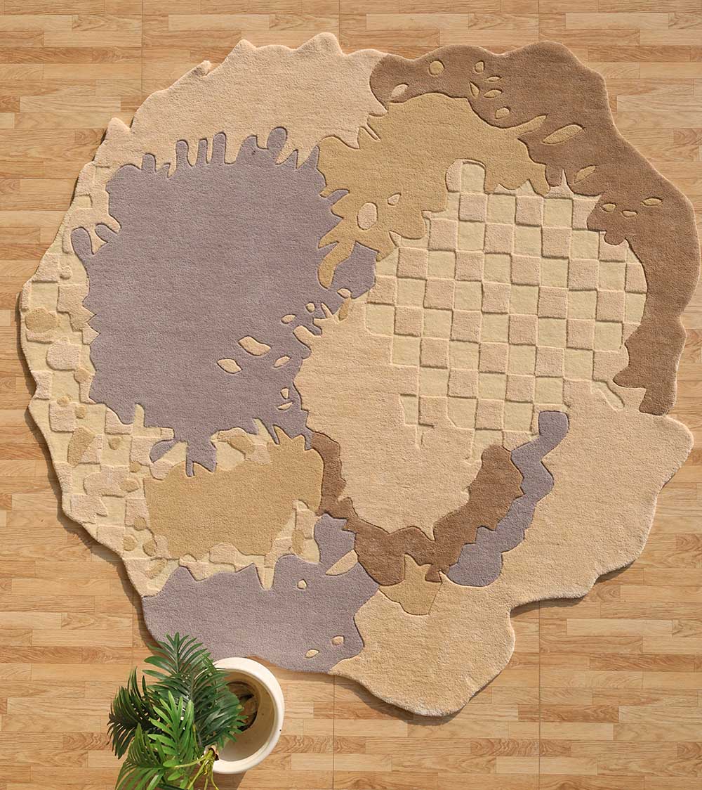 HTWV-174-5 Abstract Shaped Handmade Area Rug- HTWV 174 (200x300 cm) - Image 1