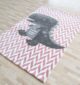 Kids Dinosaur Rug - Pink Grey Playroom Area Carpet - KD 007 (120X180 cm) - Image 3