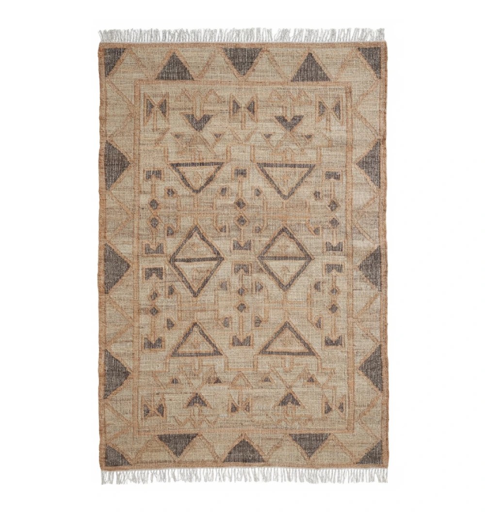 KLM-008 Minimalist Neutral Jute Tribal Kilim Rug - KLM 008 (170x240cm) - الصورة 1