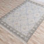 Neutral Diamond Geometric Flatweave Kilim Rug - KLM 009 (170x240cm)