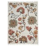 Kilim Rug ? Multicolor Floral Handmade Flatweave Carpet KLM-021