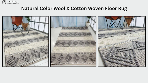 Natural Color Wool & Cotton Woven Floor Rug - Blog Image