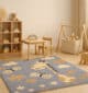 Giraffe Nursery Rug - Blue Grey Cloud Kids Area Carpet KD-003 (120x180cm)