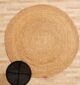 Round Natural Braided Jute Rug - BR 098
